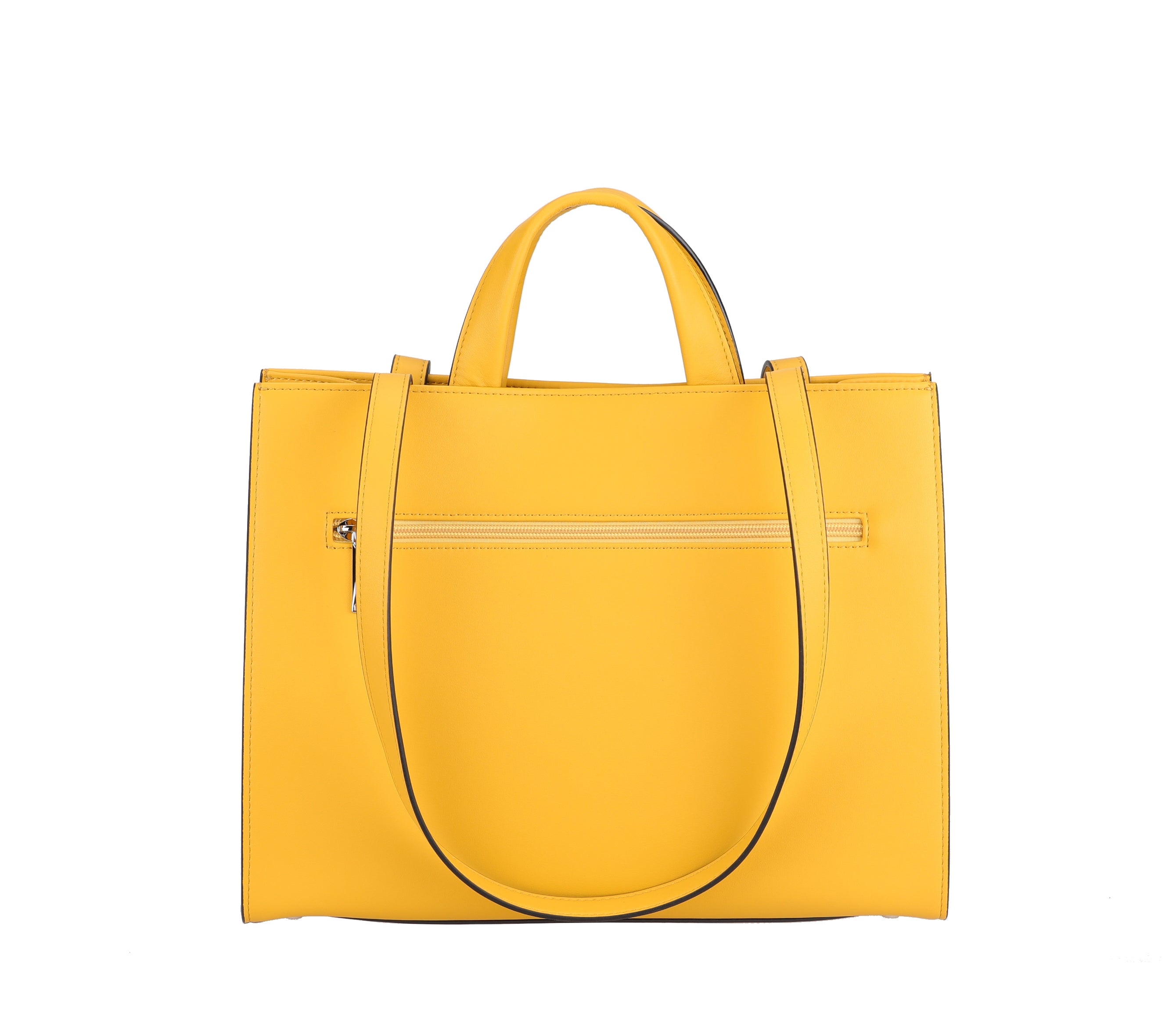 Jeanne split leather shopping bag