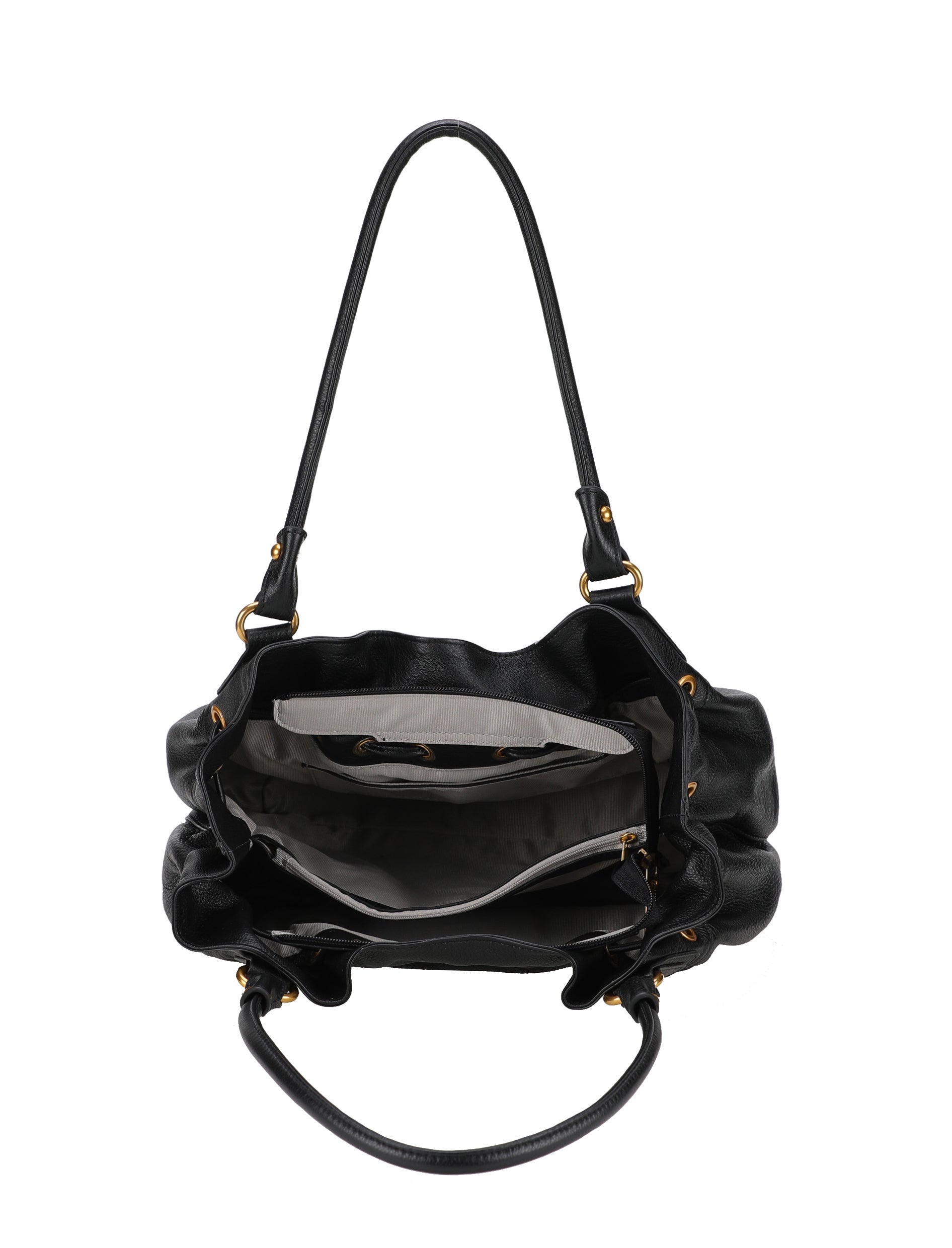 L Camille leather shoulder bag