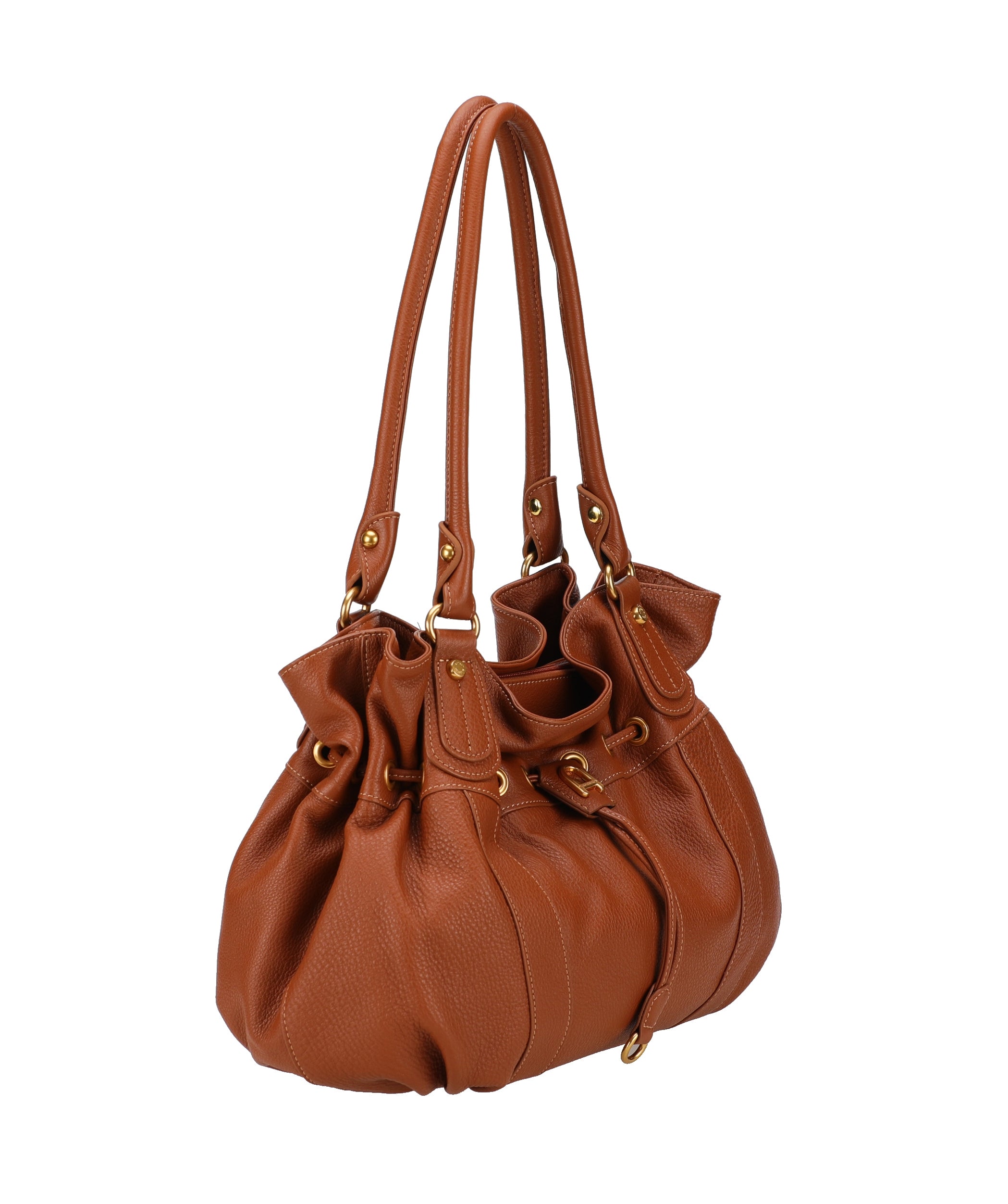 L Camille leather shoulder bag