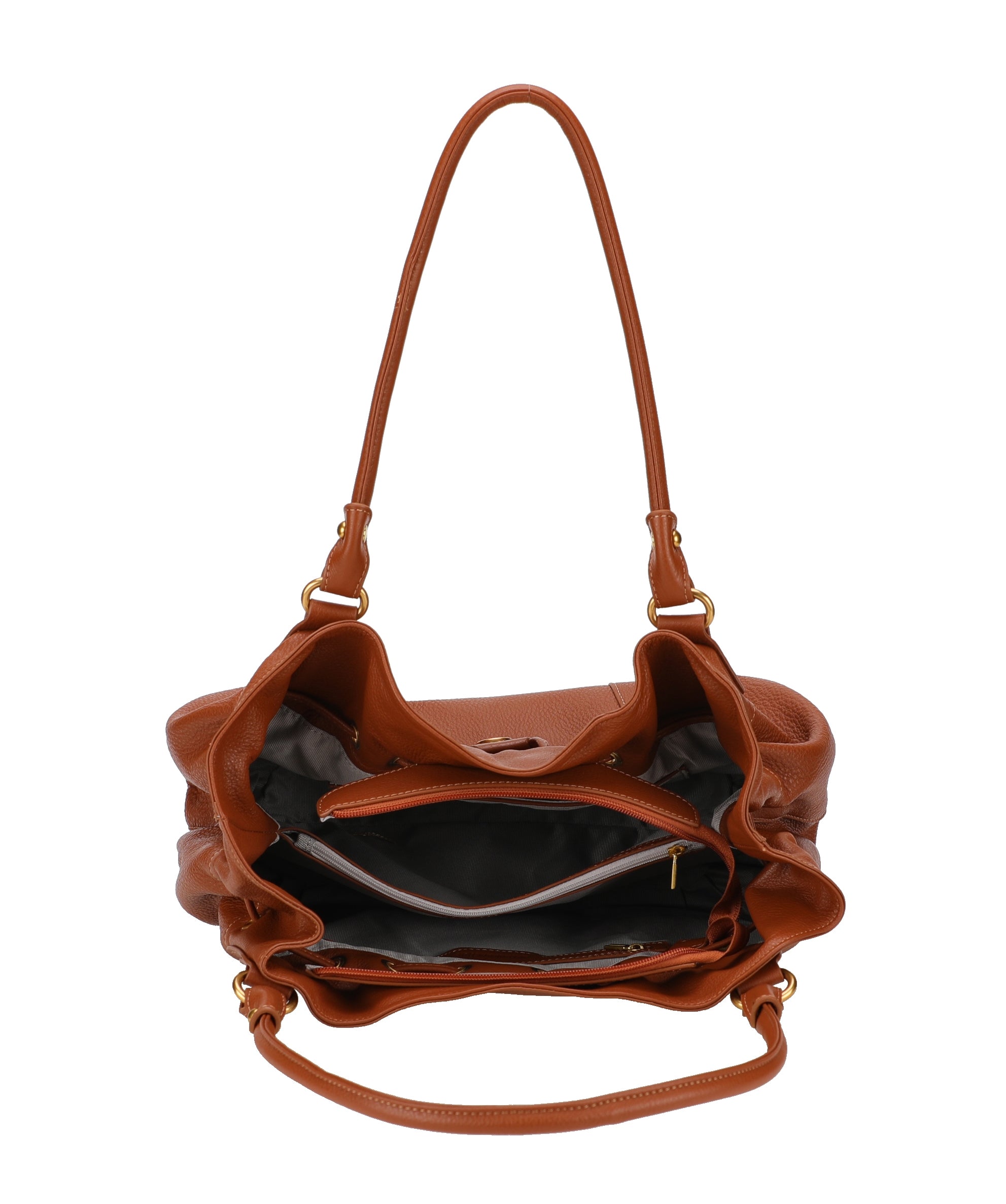 L Camille leather shoulder bag
