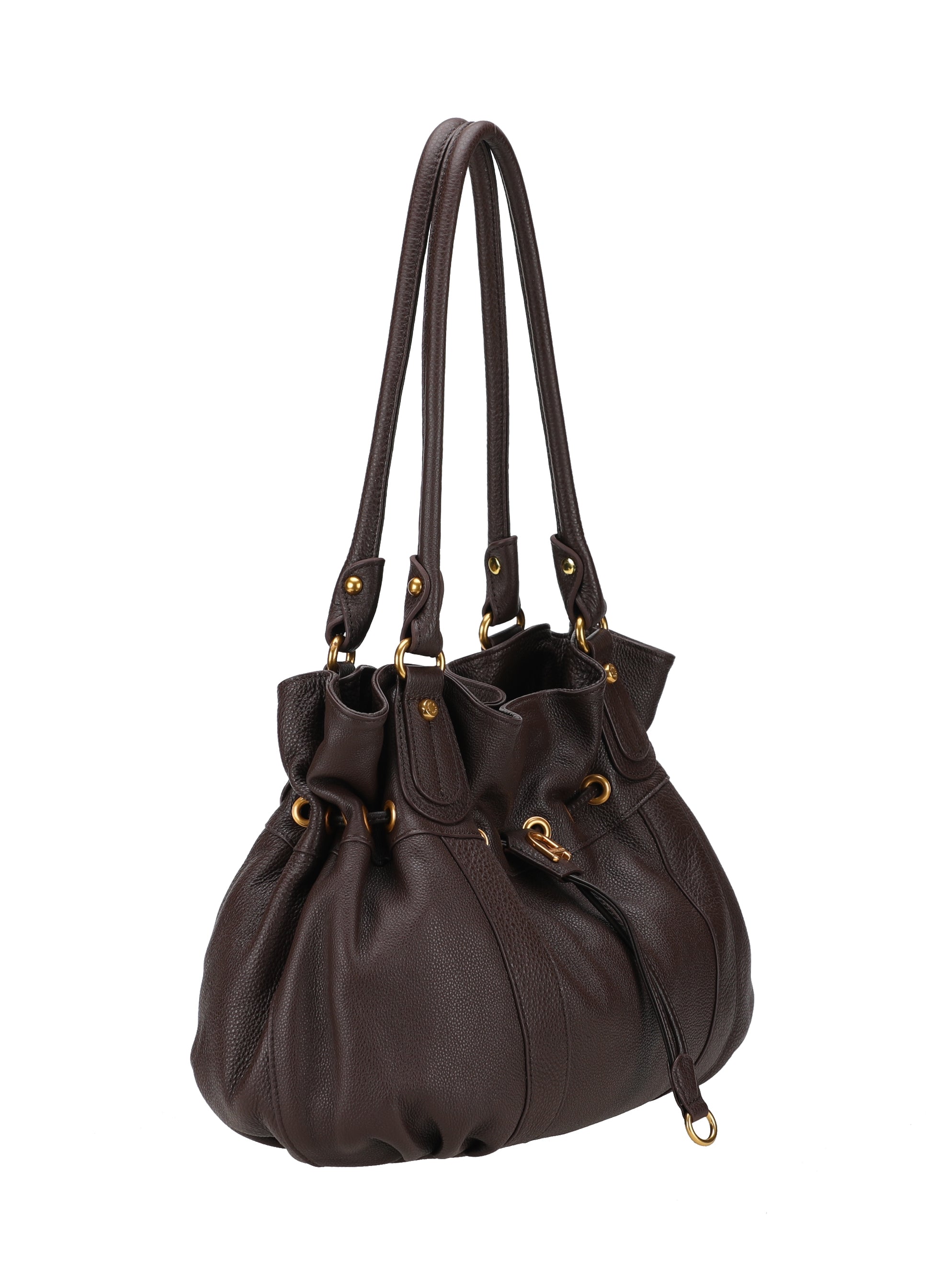 L Camille leather shoulder bag
