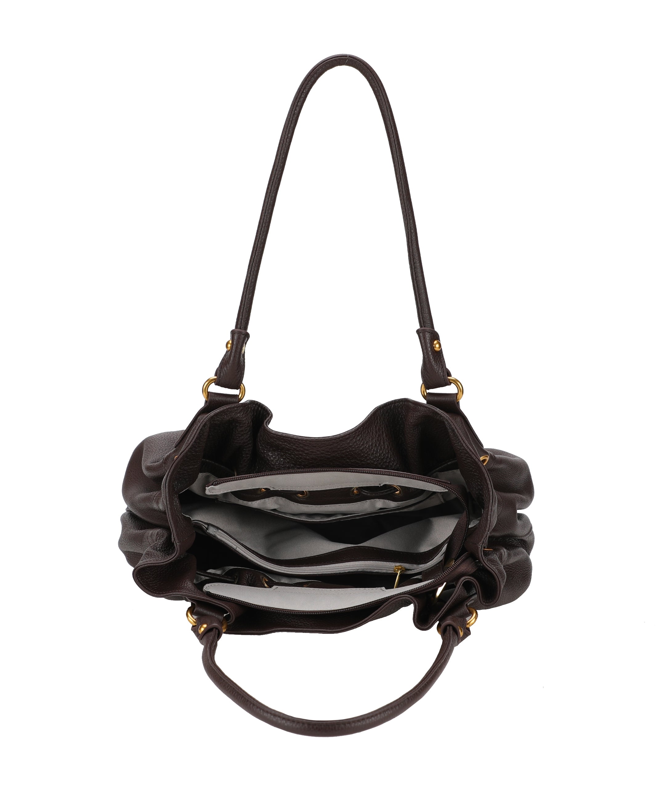 L Camille leather shoulder bag