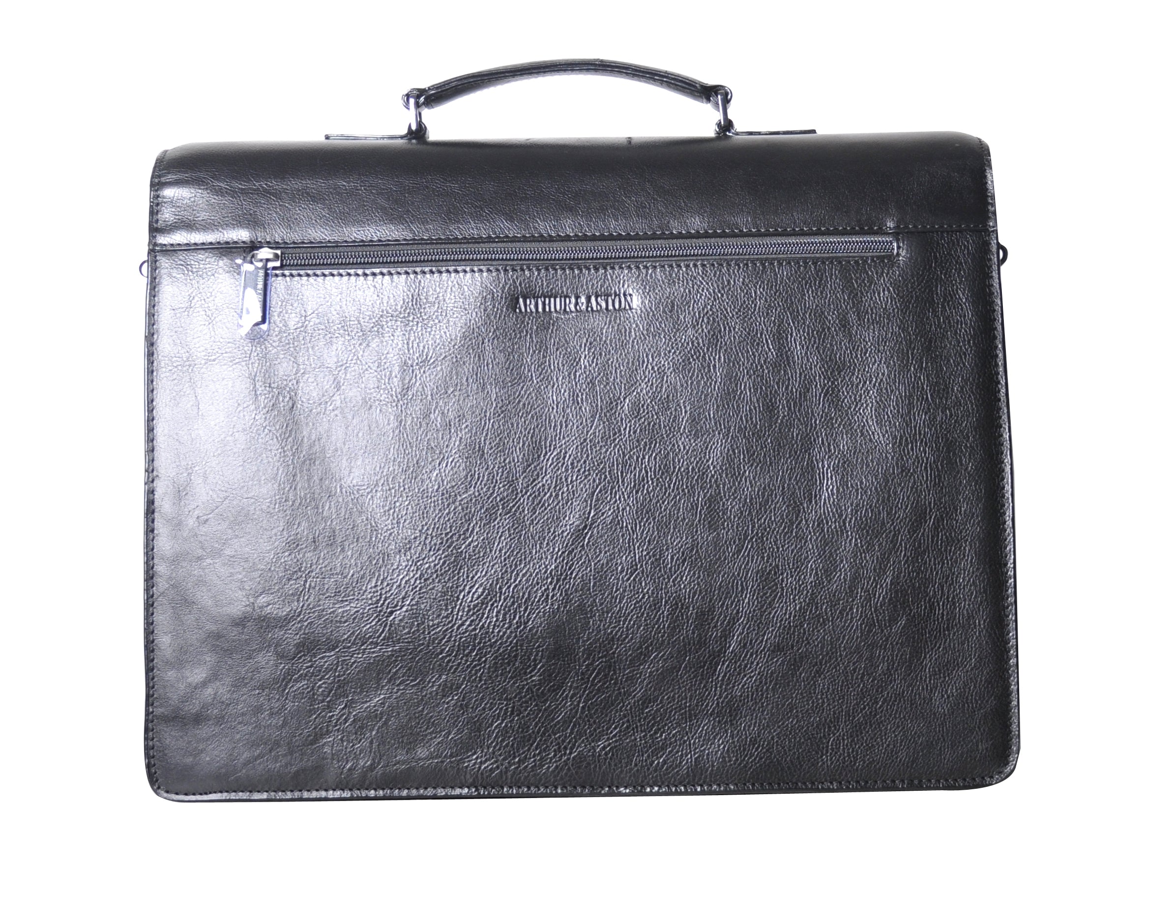 Georges cowhide leather 2-gusset briefcase