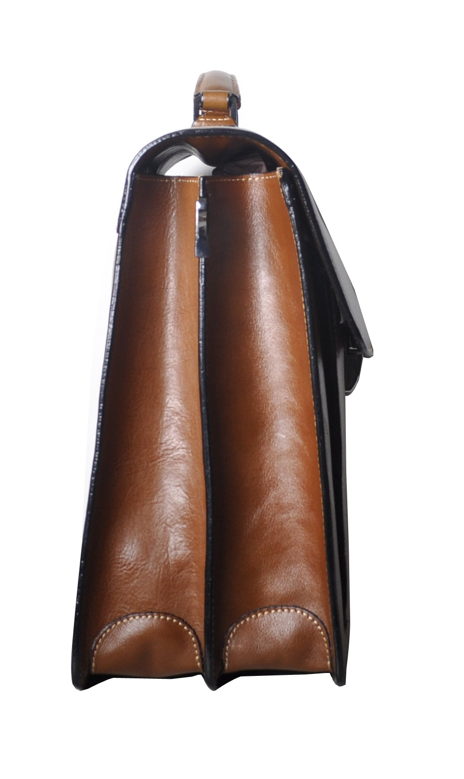 Georges cowhide leather 2-gusset briefcase