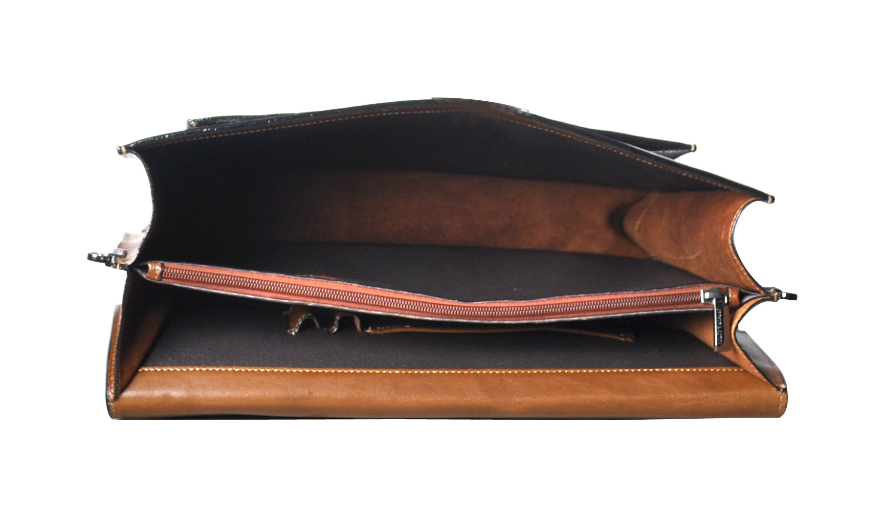 Georges cowhide leather 2-gusset briefcase