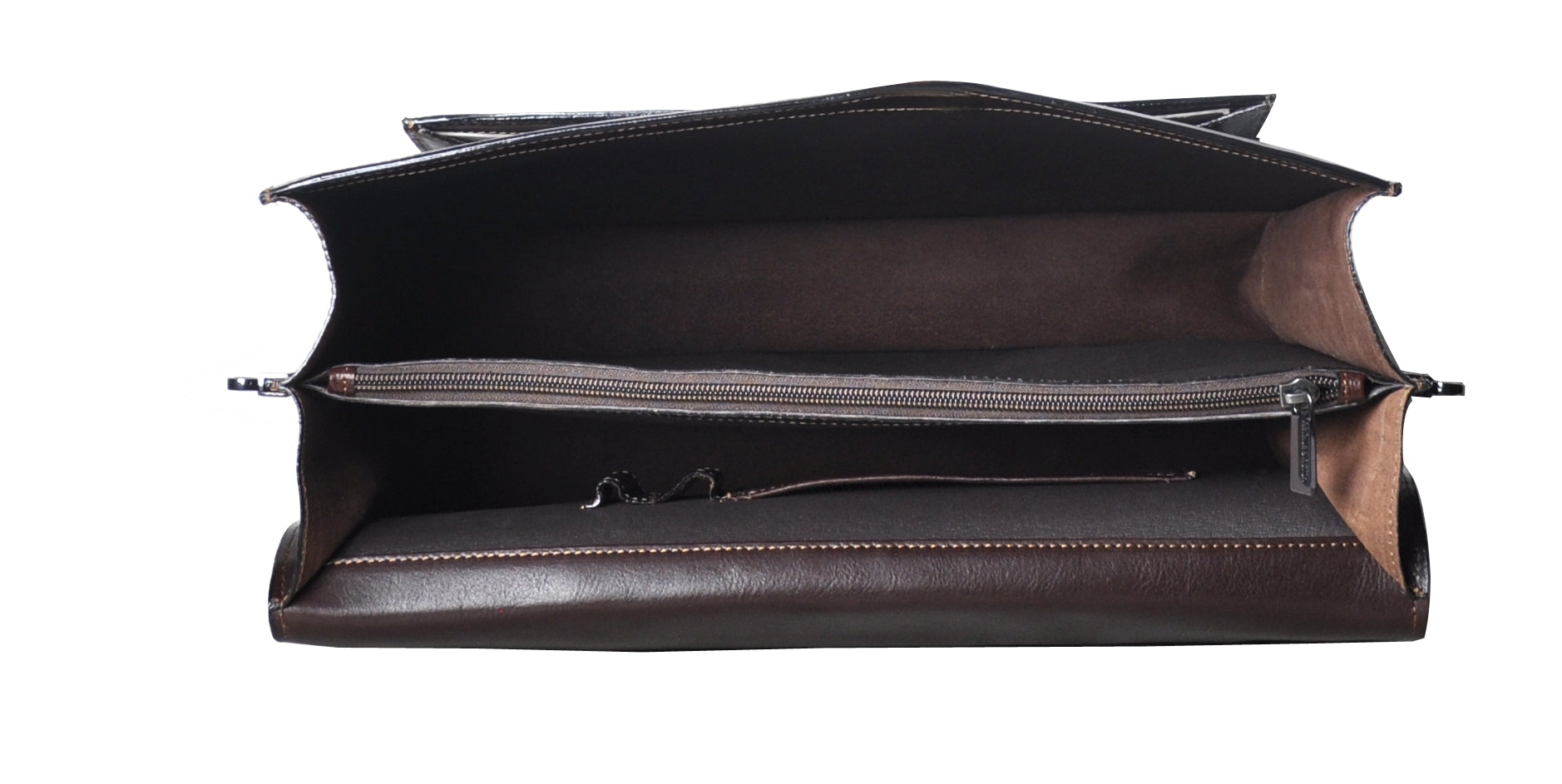 Georges cowhide leather 2-gusset briefcase