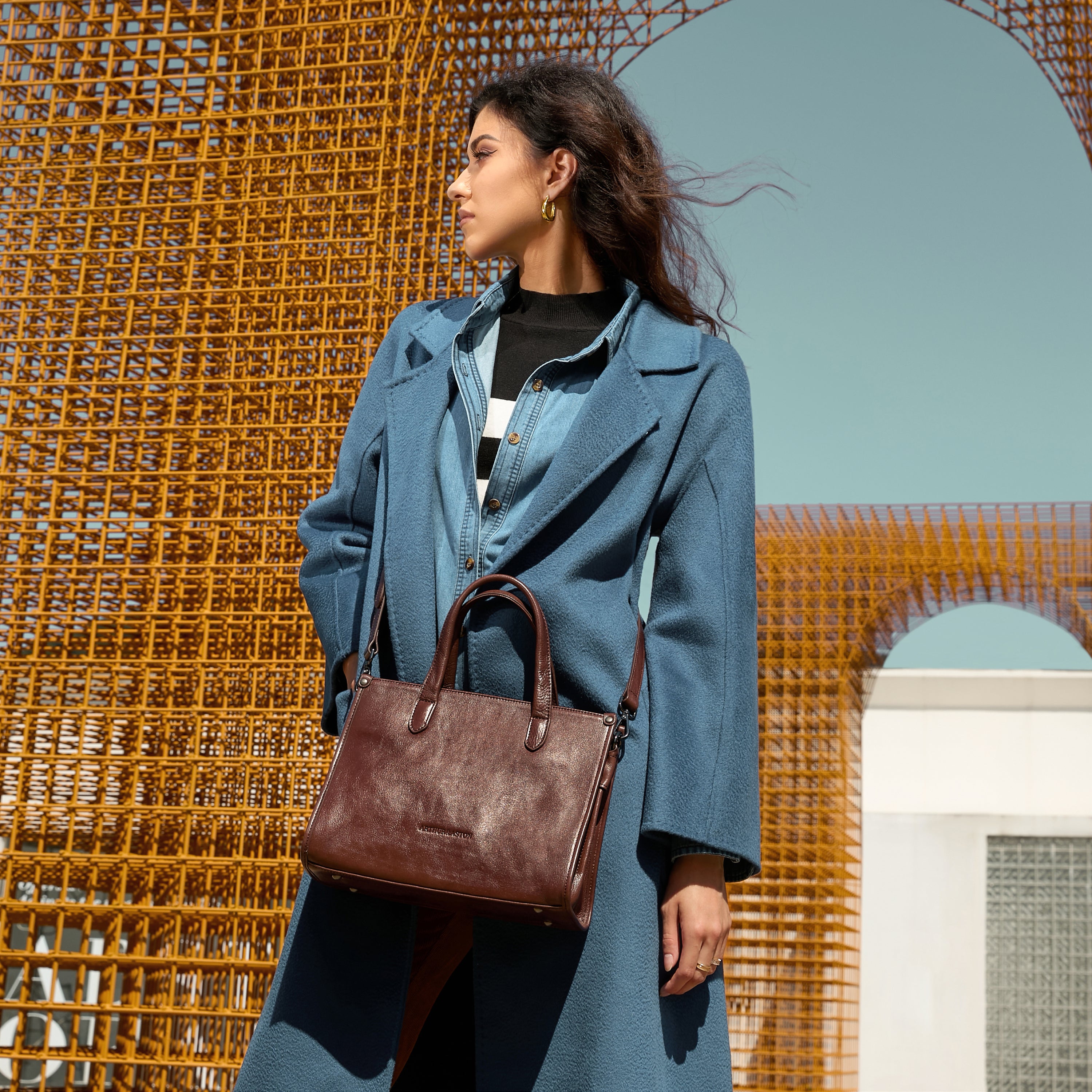 Edith leather handbag