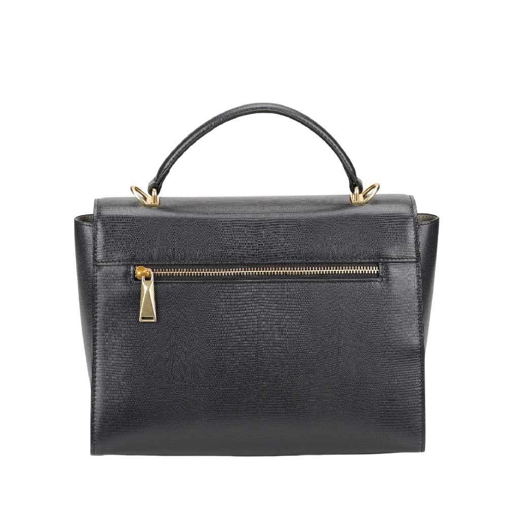 Sac à main L en cuir Margot