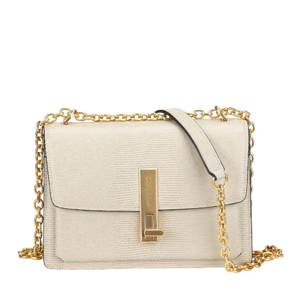 Margot leather flap shoulder bag