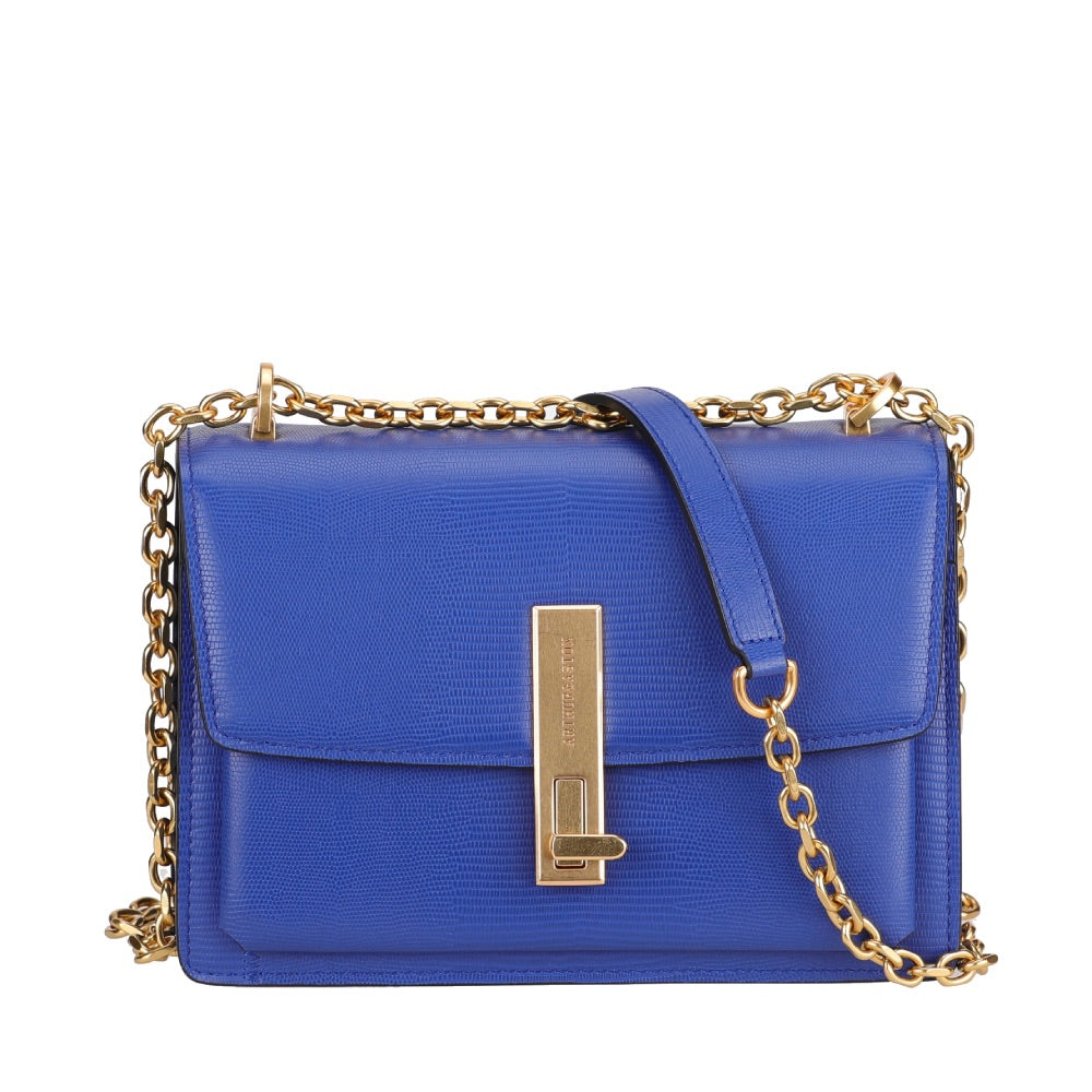 Margot leather flap shoulder bag