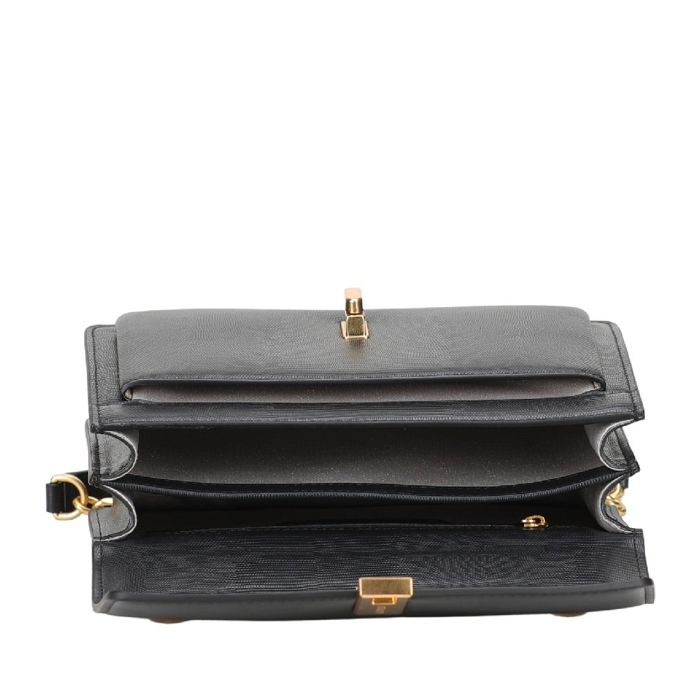 Margot leather flap shoulder bag