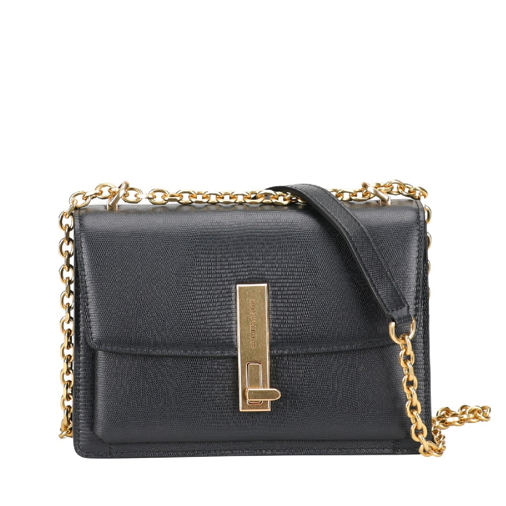 Margot leather flap shoulder bag
