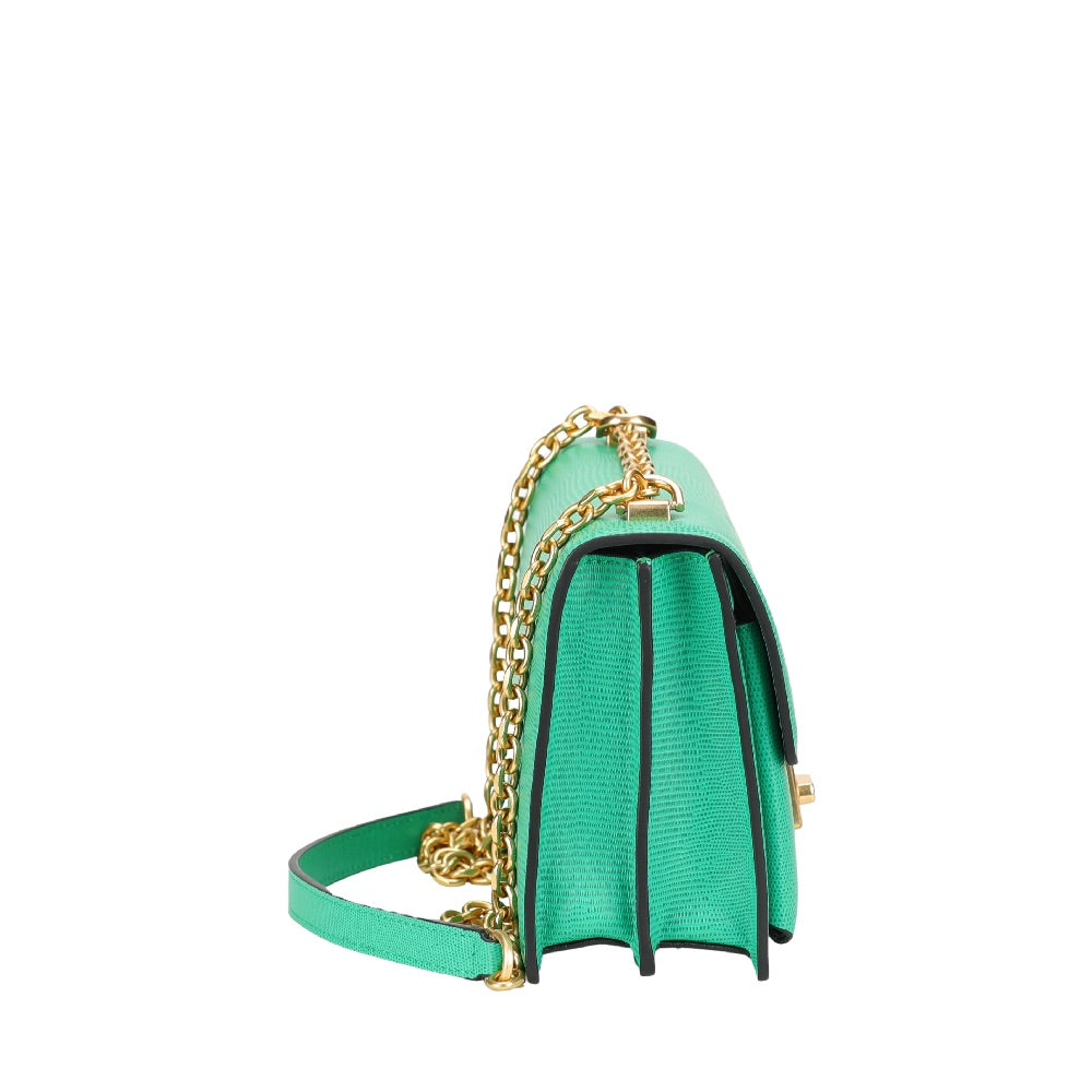 Margot leather flap shoulder bag