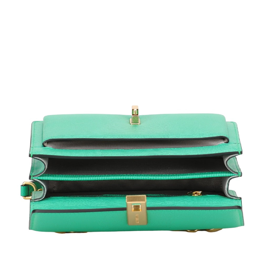 Margot leather flap shoulder bag