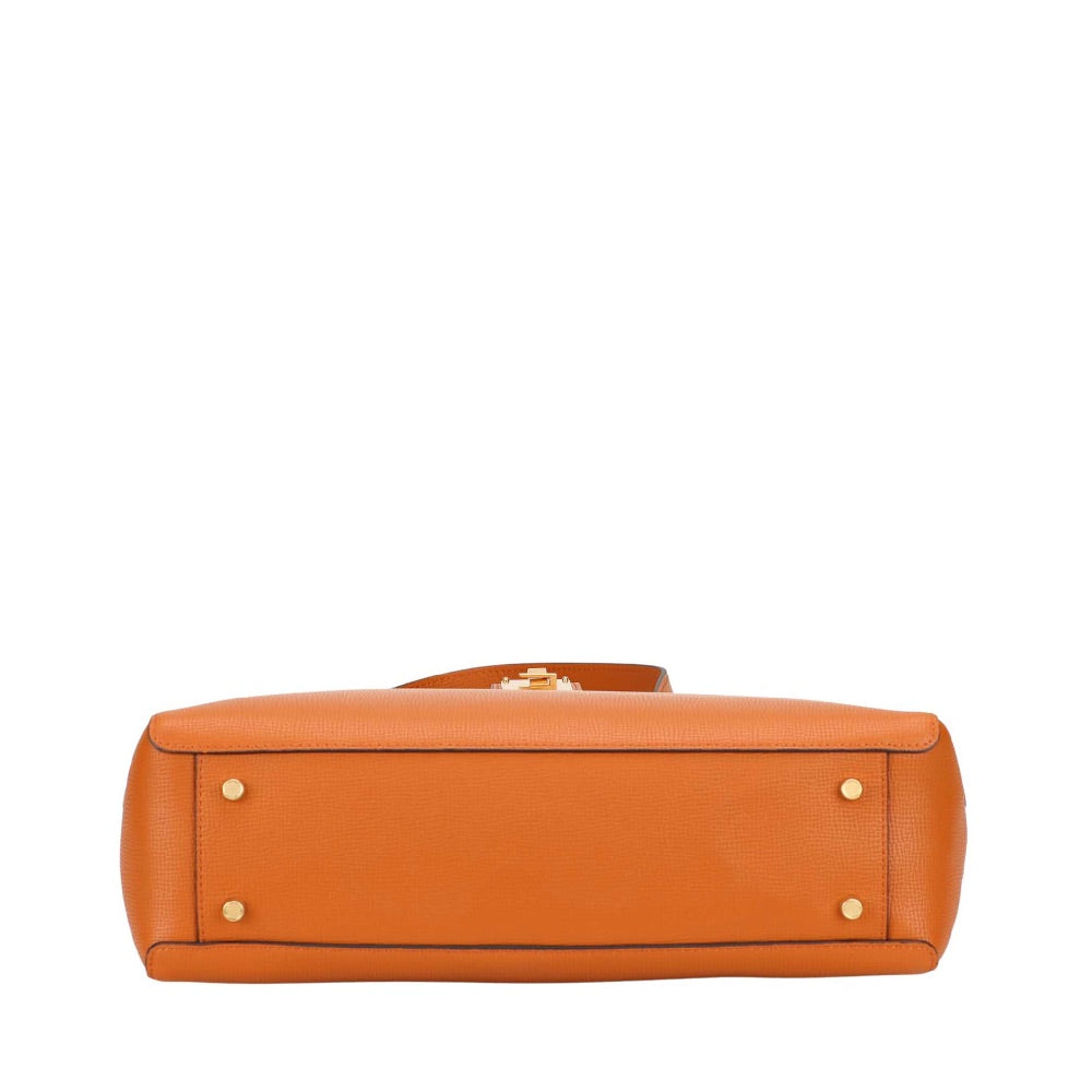 Amber leather shopping bag