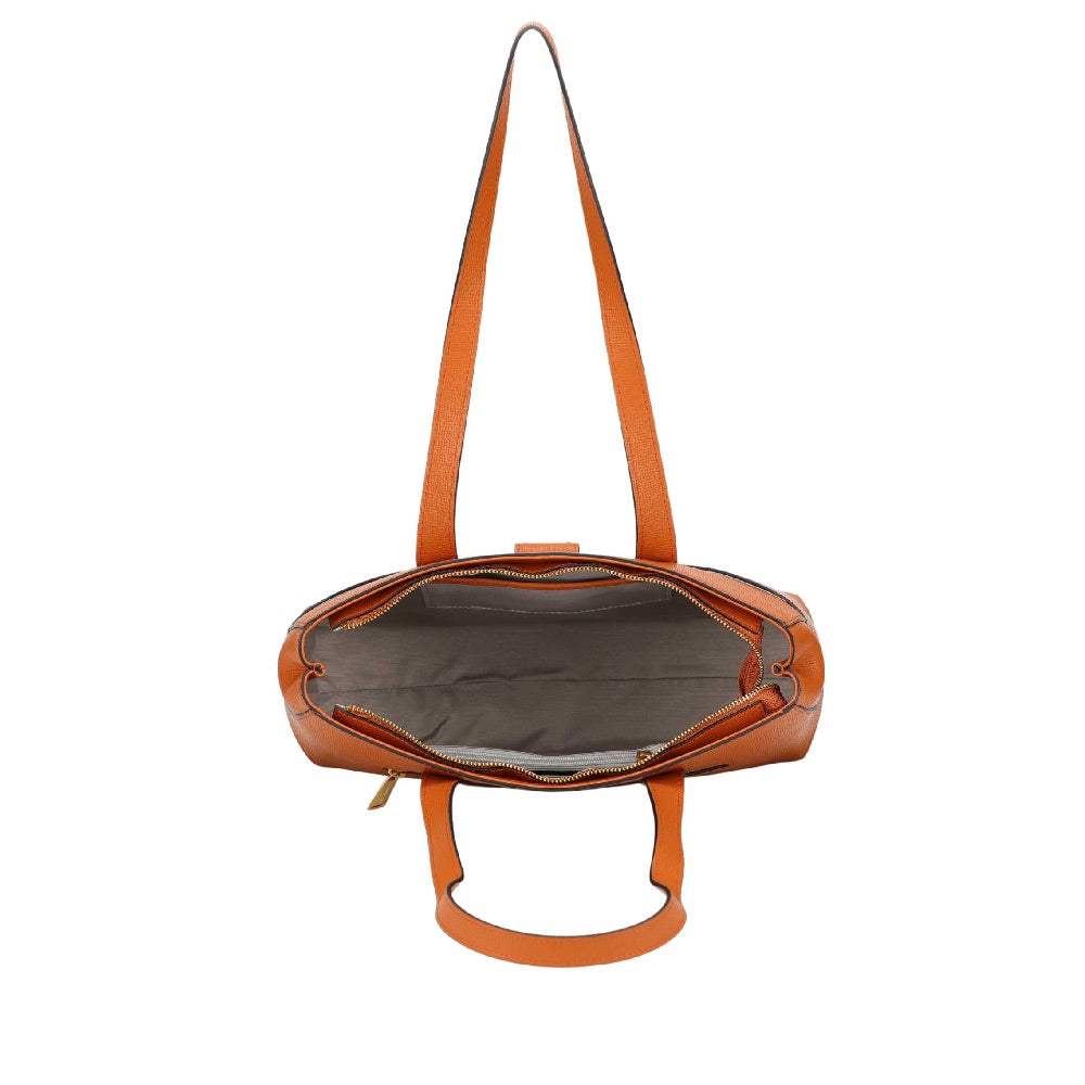 Amber leather shopping bag