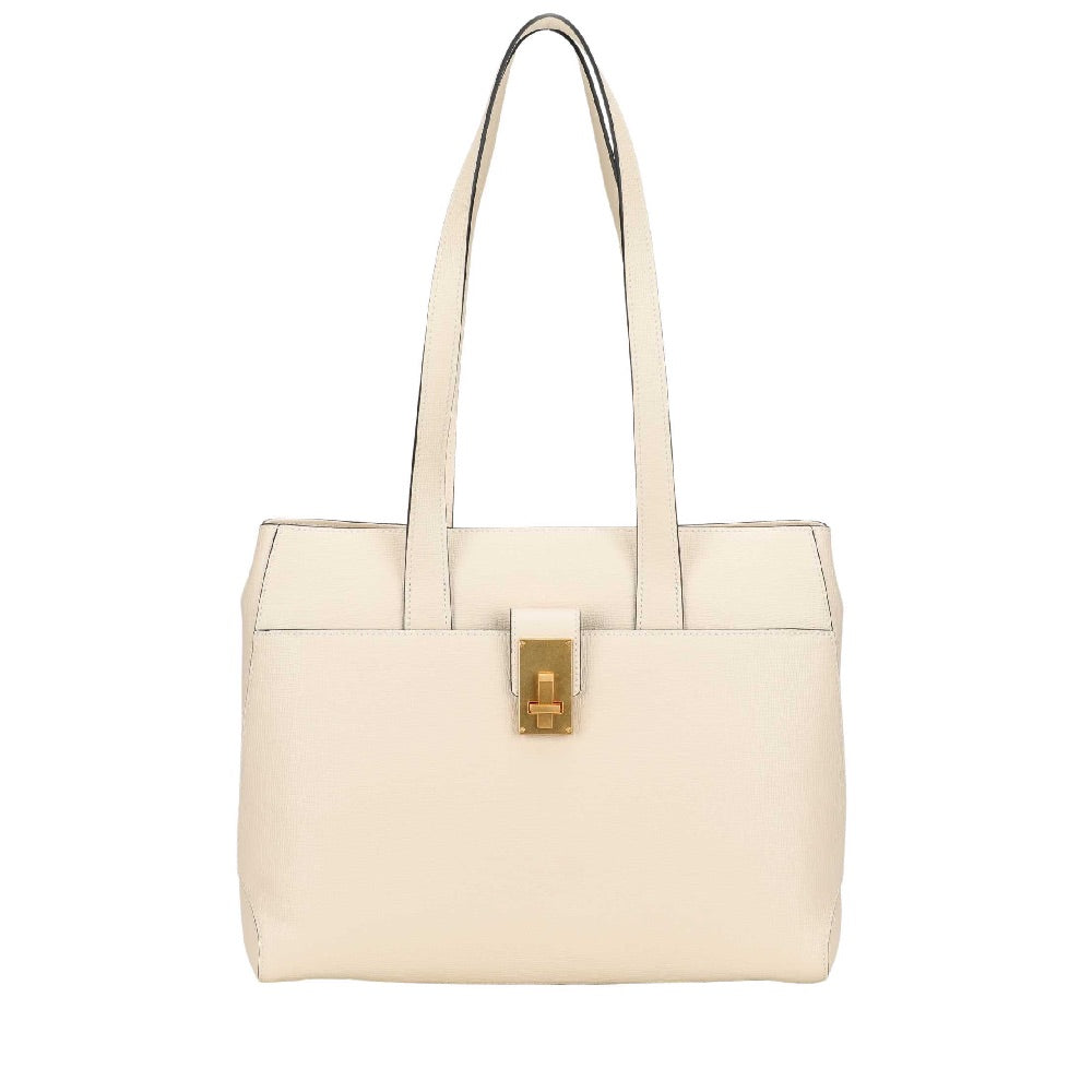 Amber leather shopping bag