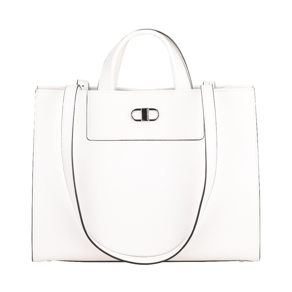Jeanne split leather shopping bag