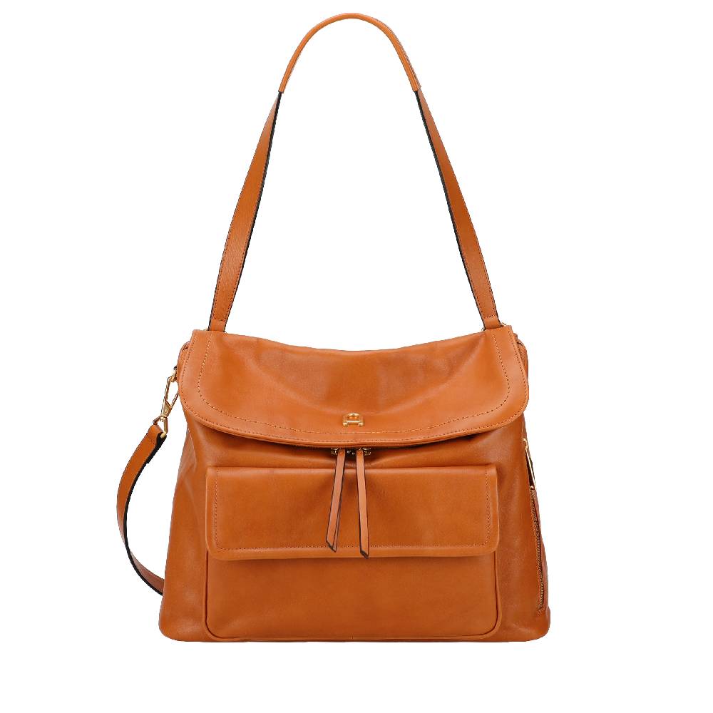 Luna cowhide leather shoulder bag