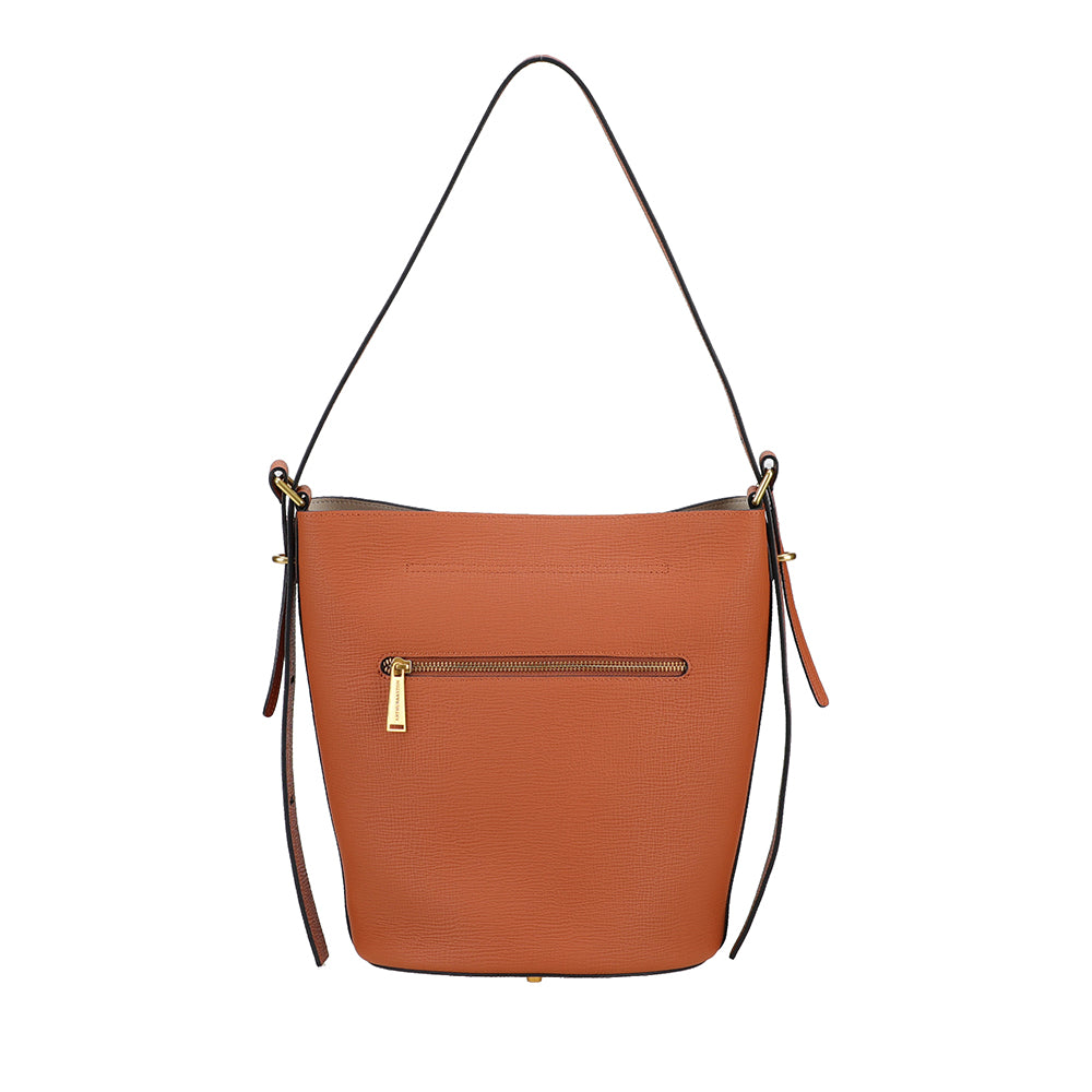 Nora Leather Bucket Shoulder Bag
