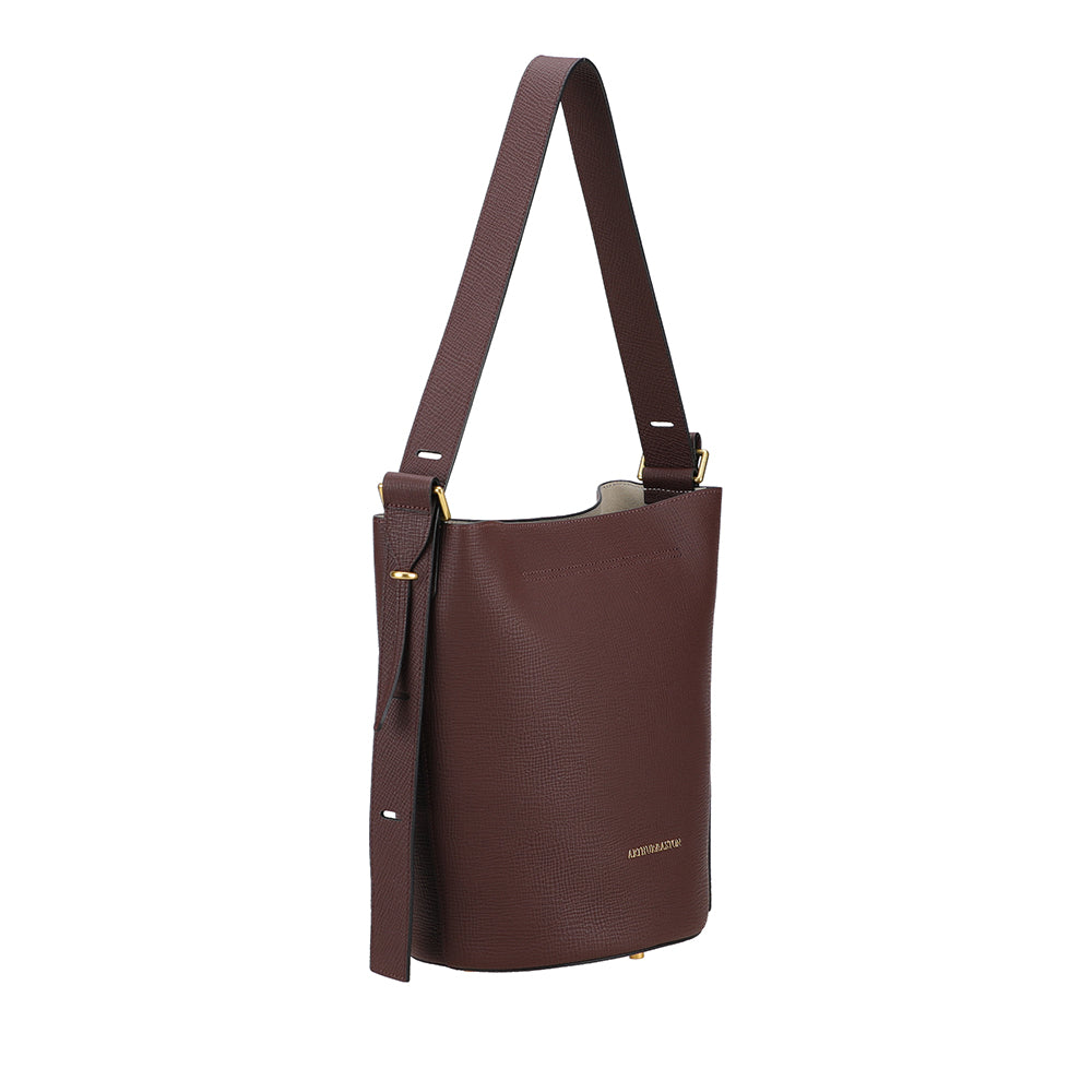 Nora Leather Bucket Shoulder Bag