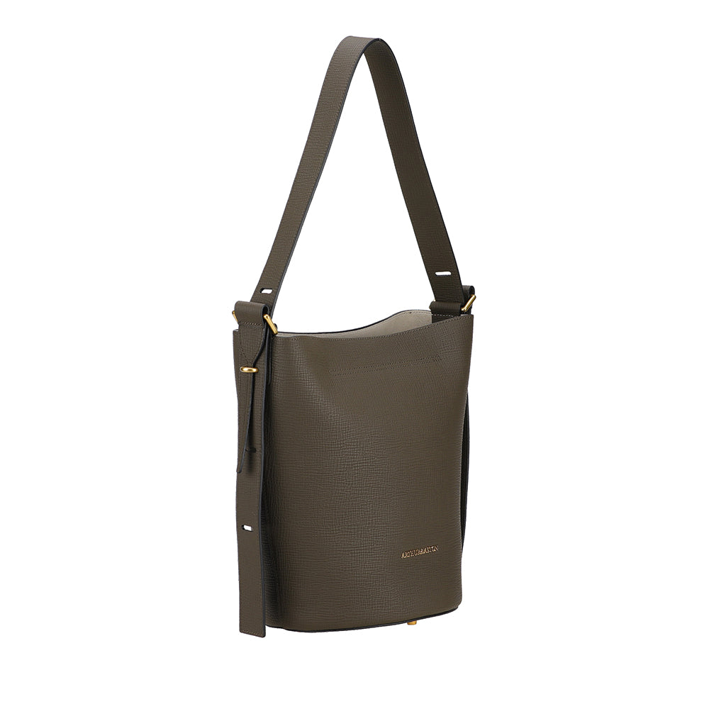 Nora Leather Bucket Shoulder Bag
