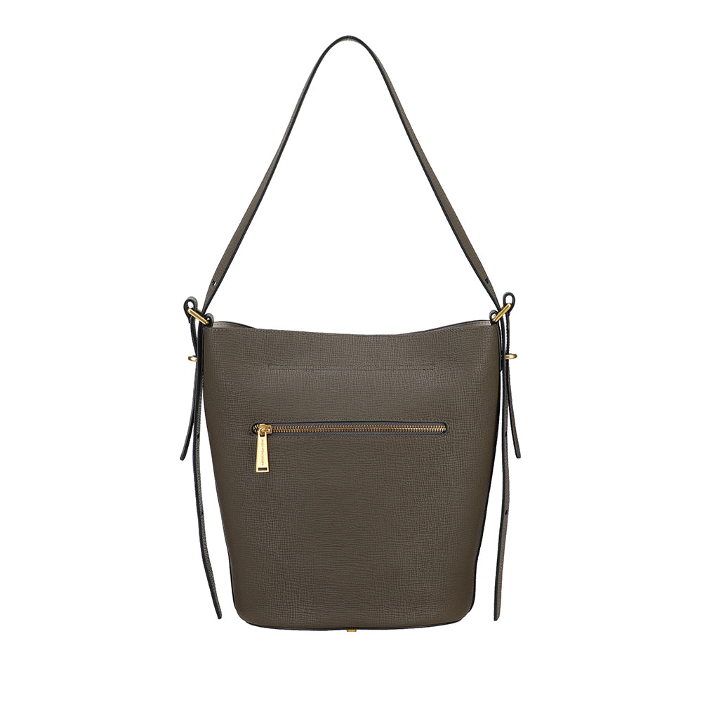 Nora Leather Bucket Shoulder Bag