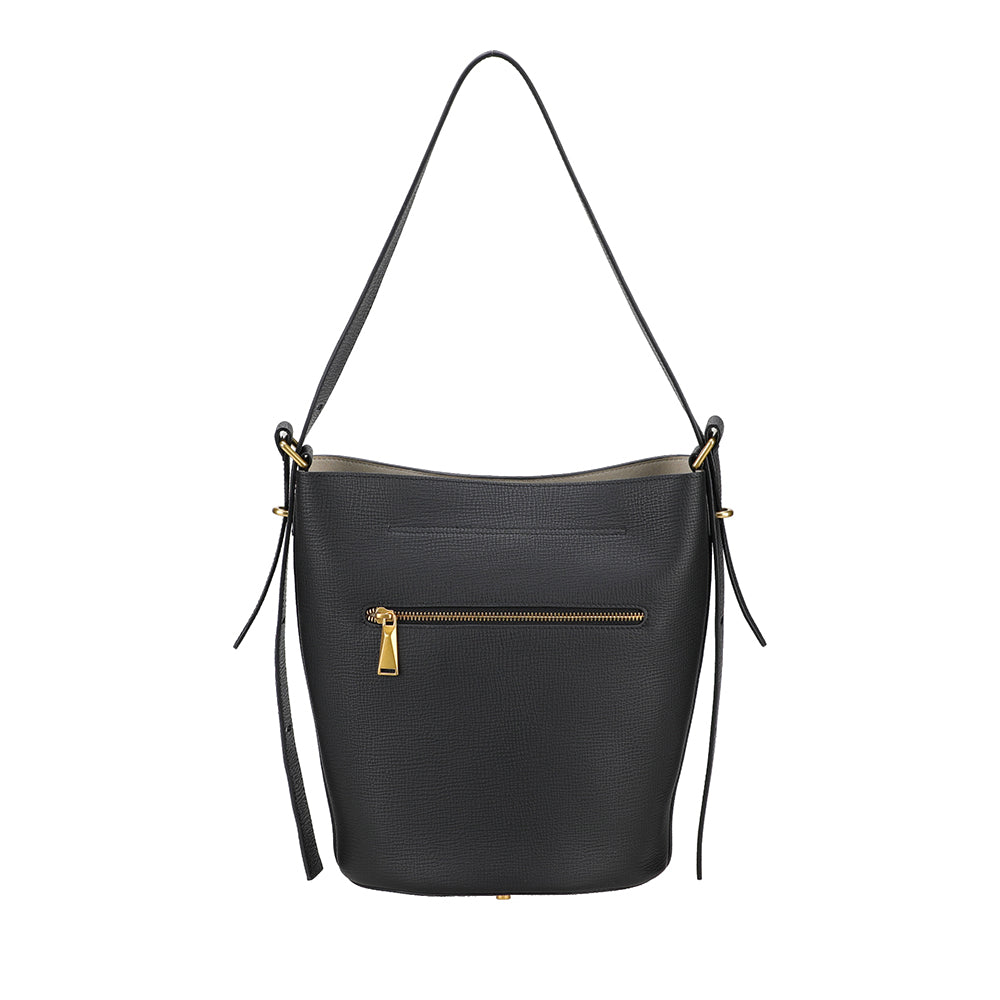 Nora Leather Bucket Shoulder Bag