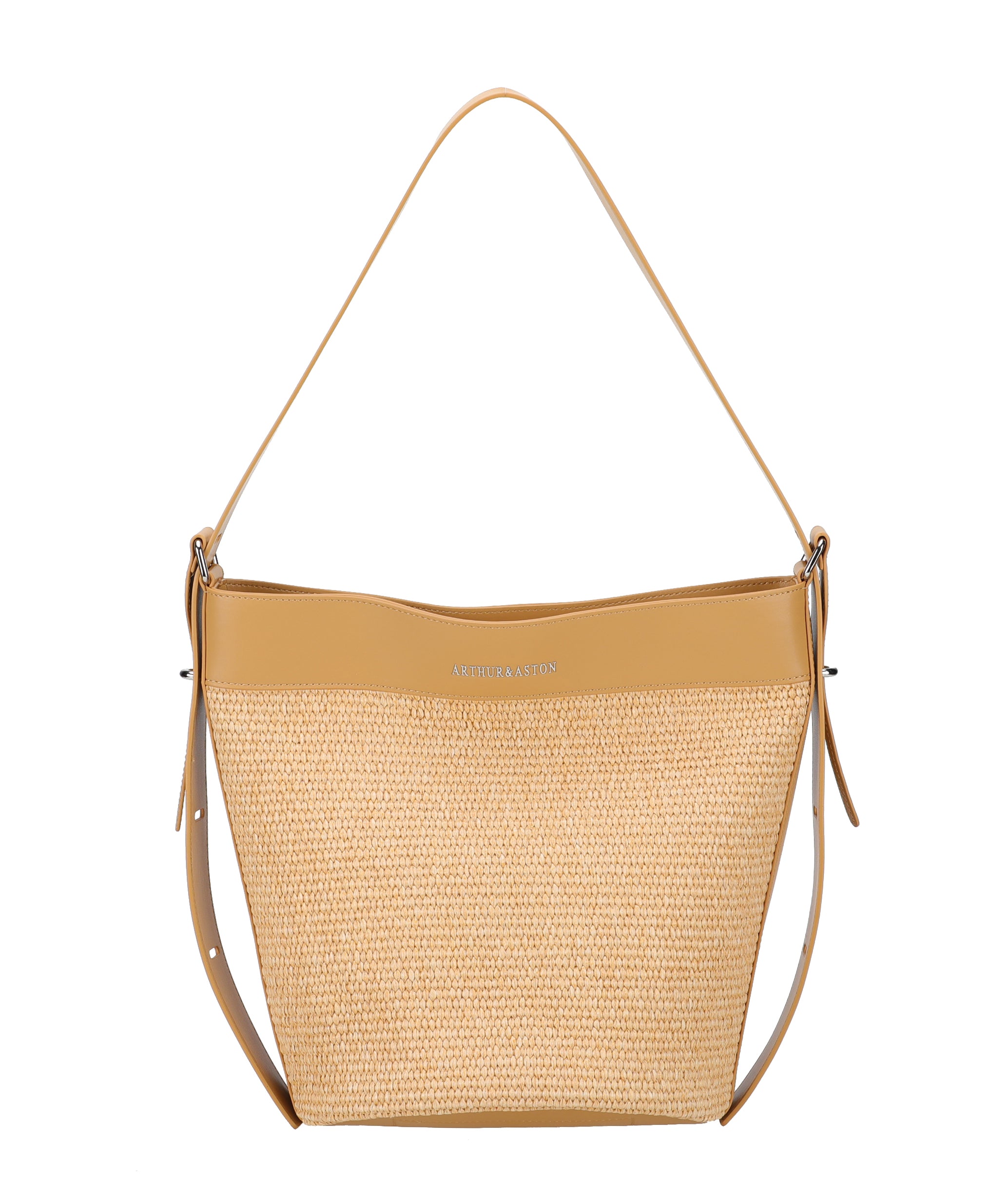 Sac seau porté épaule Agathe en Paille