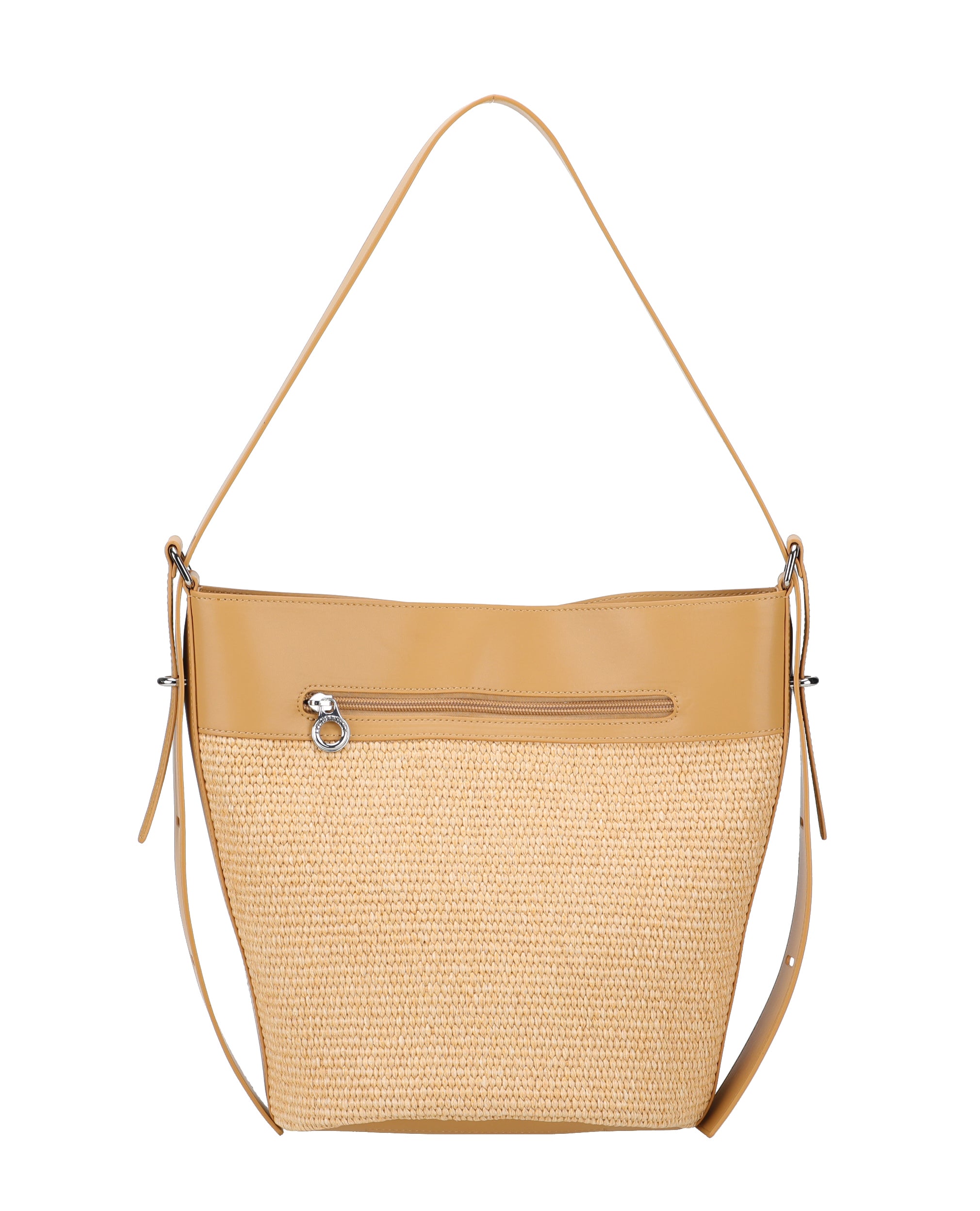 Sac seau porté épaule Agathe en Paille
