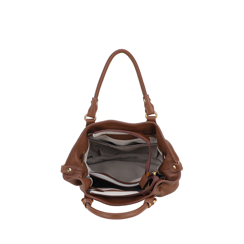 M Camille leather shoulder bag