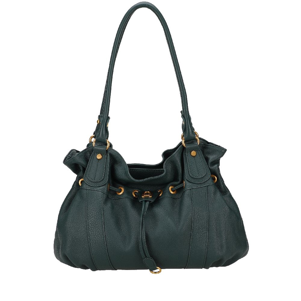 L Camille leather shoulder bag