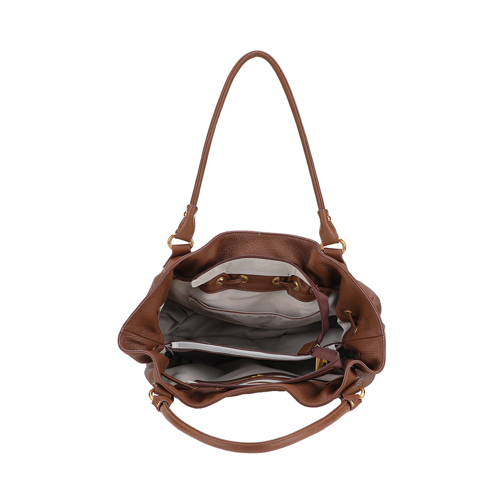 L Camille leather shoulder bag