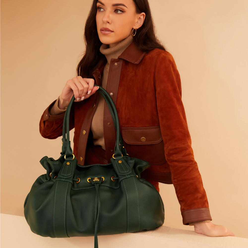 Camille XL leather shoulder bag