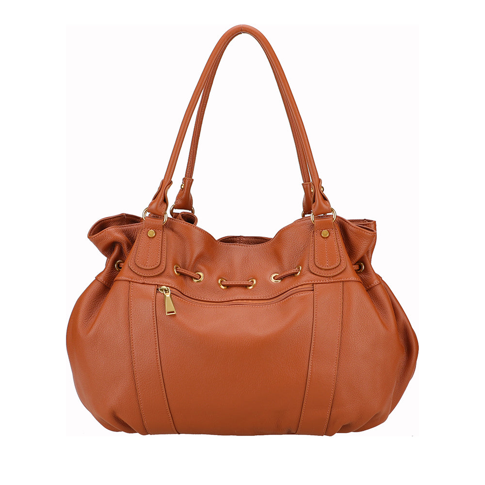 Camille XL leather shoulder bag