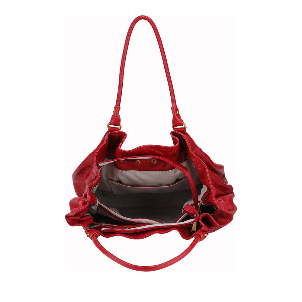 Camille XL leather shoulder bag