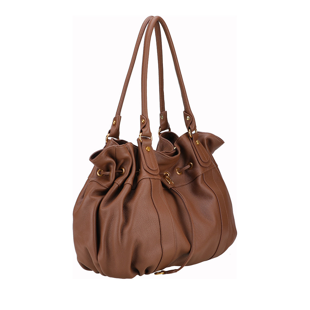Camille XL leather shoulder bag
