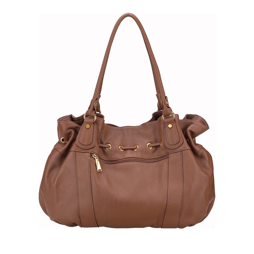 Camille XL leather shoulder bag