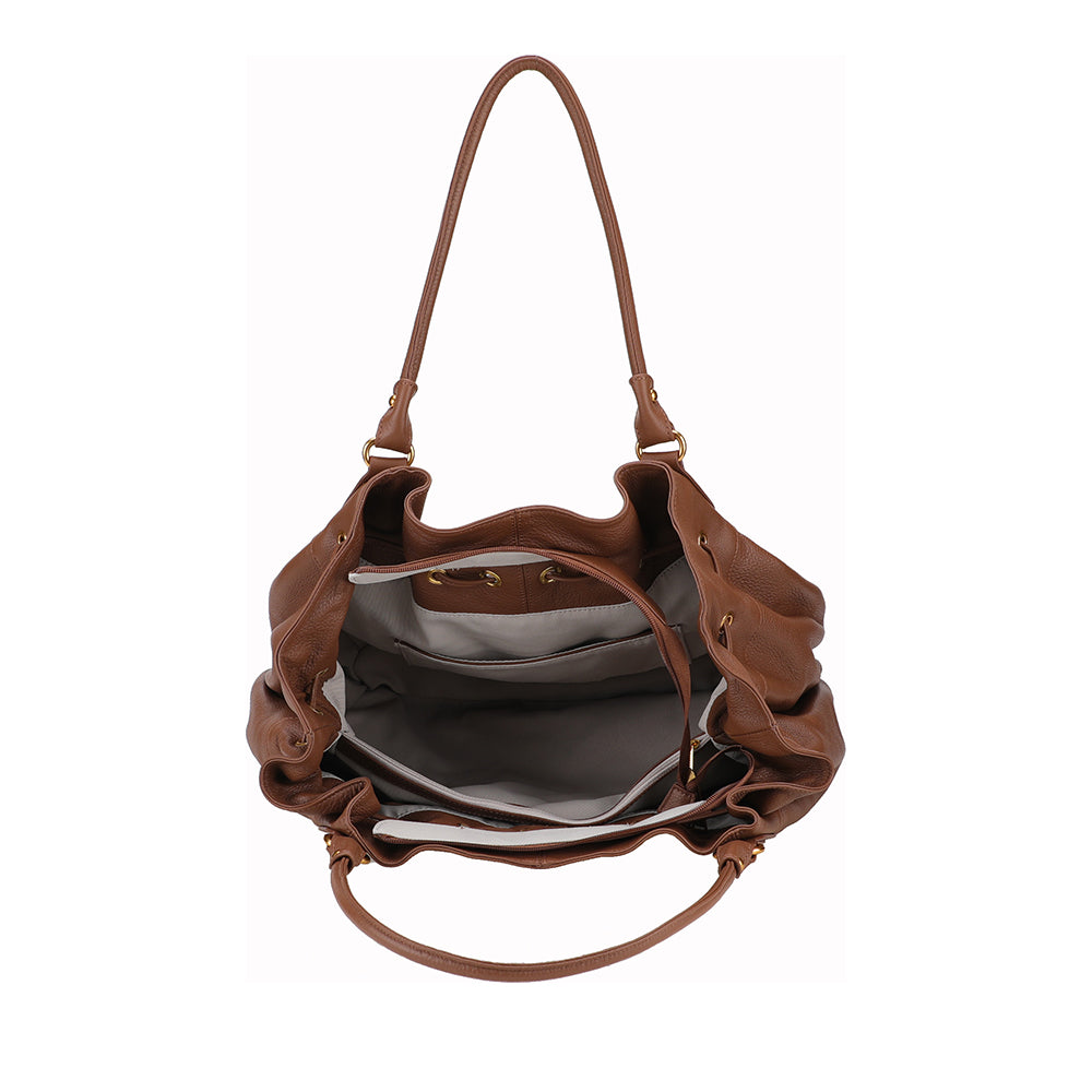 Camille XL leather shoulder bag