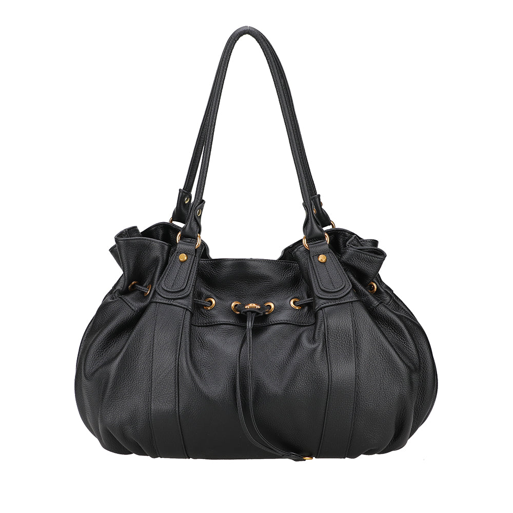 Camille XL leather shoulder bag