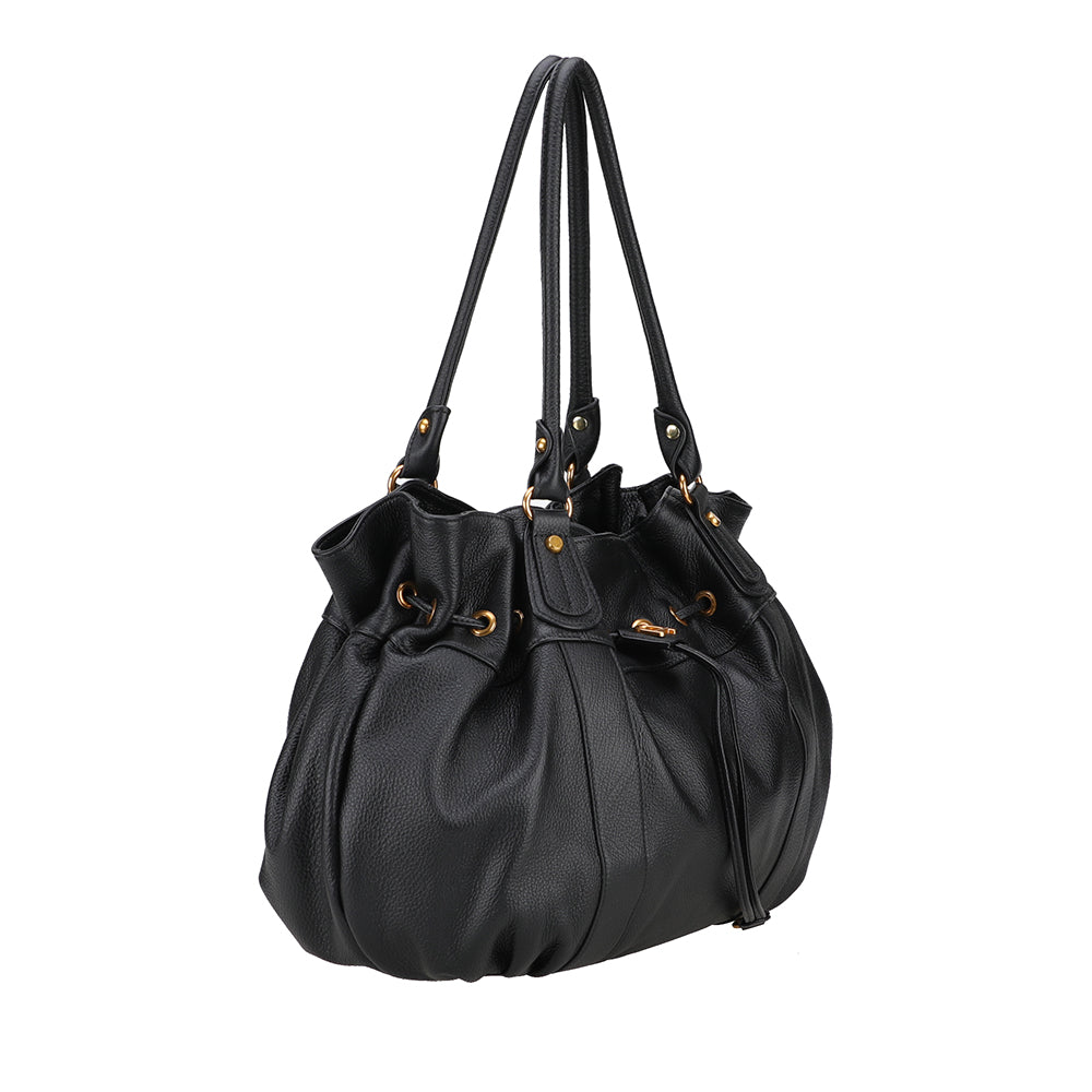 Camille XL leather shoulder bag