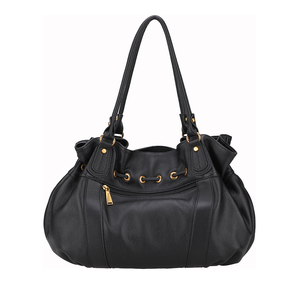 Camille XL leather shoulder bag