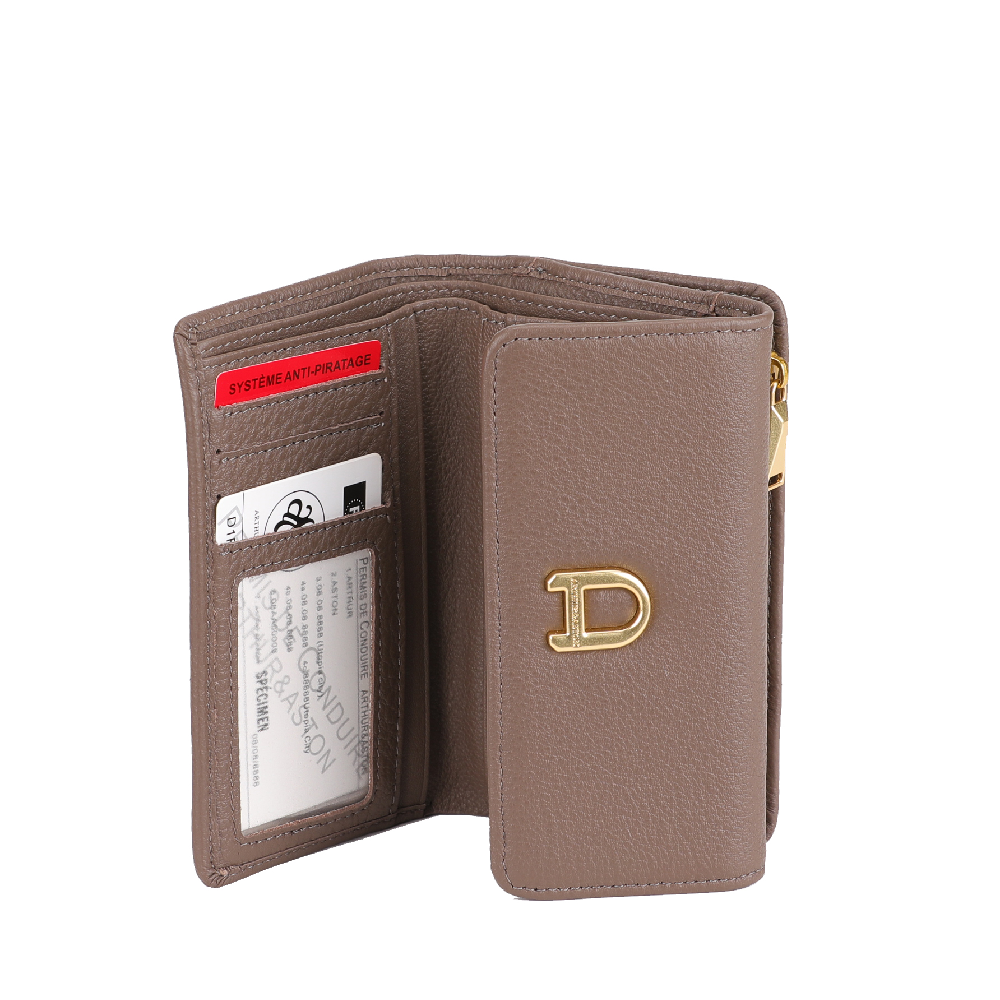 Portefeuille compact cuir Camille