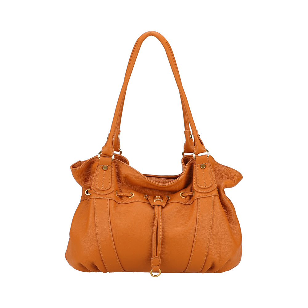 L Camille leather shoulder bag