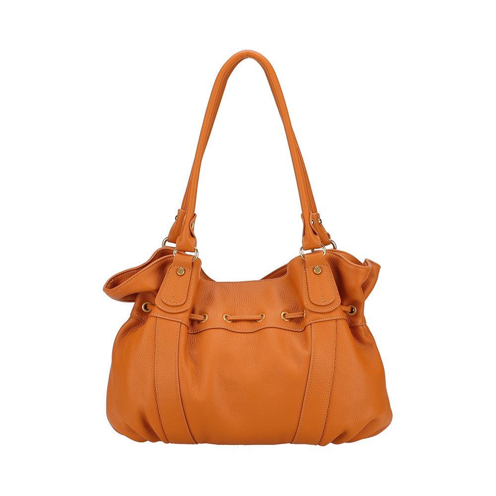 L Camille leather shoulder bag