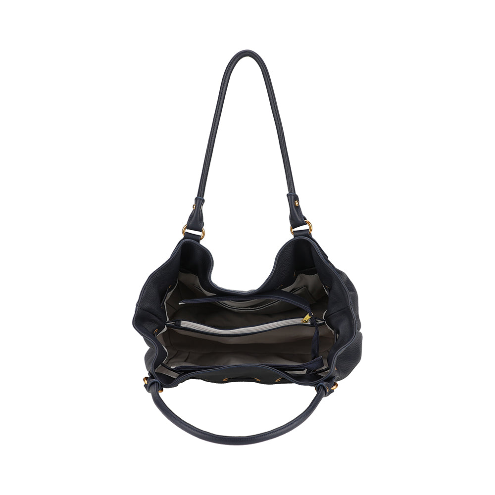 L Camille leather shoulder bag