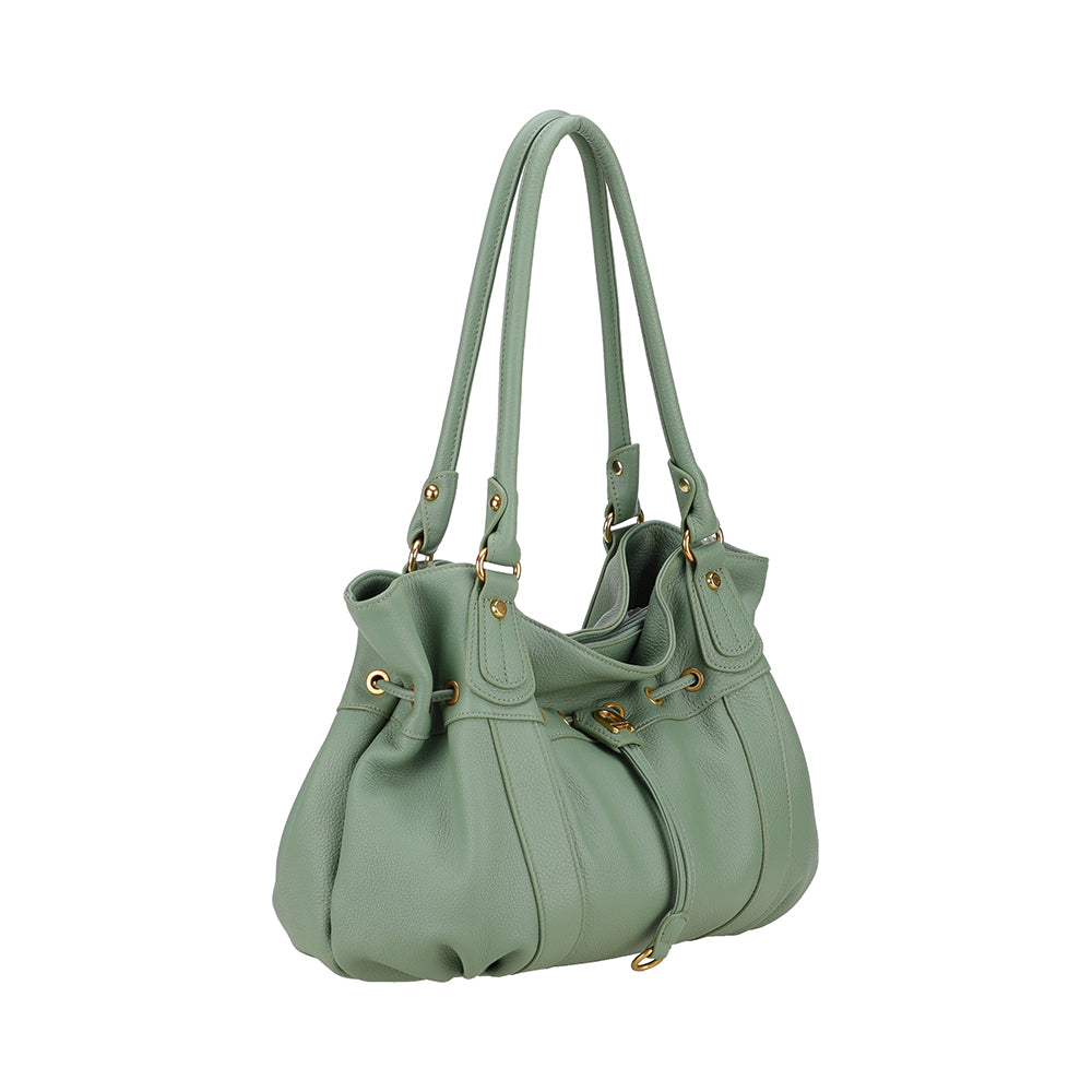 L Camille leather shoulder bag