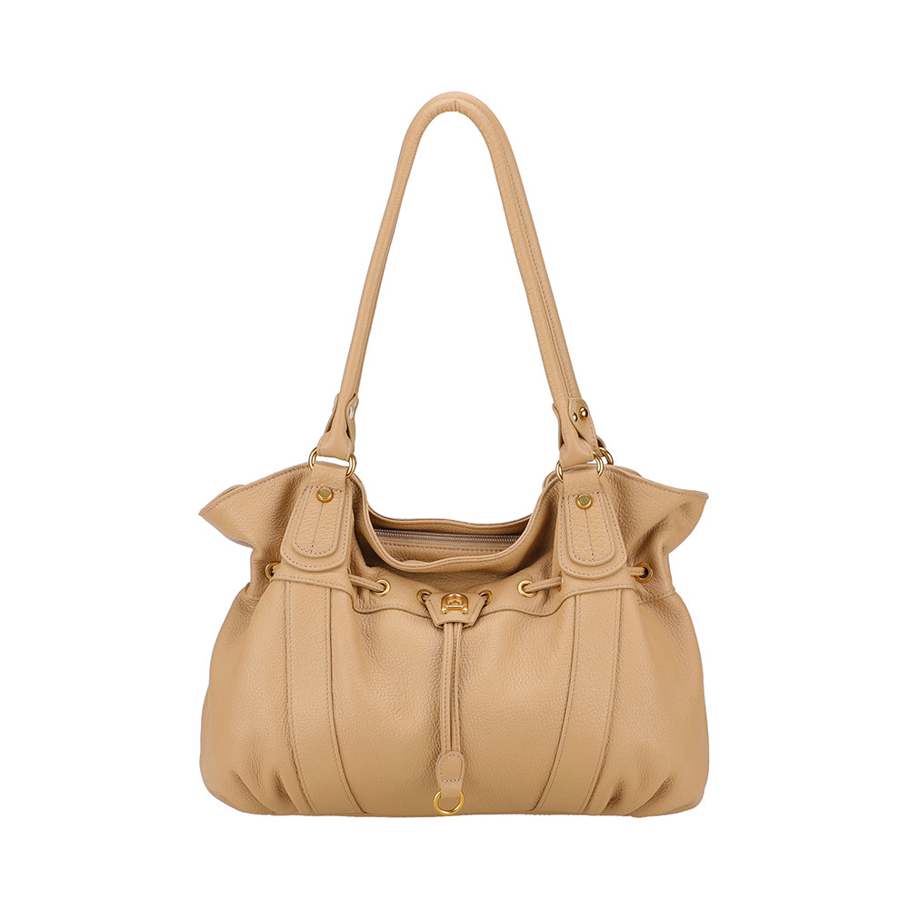 L Camille leather shoulder bag