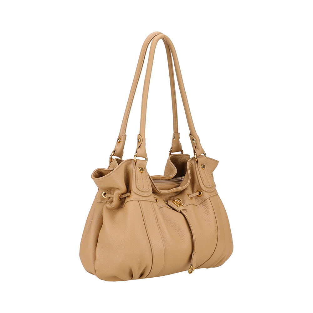 L Camille leather shoulder bag
