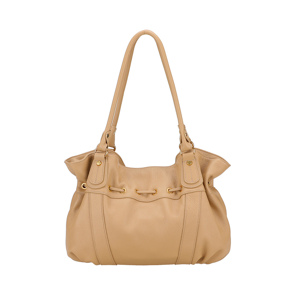 L Camille leather shoulder bag